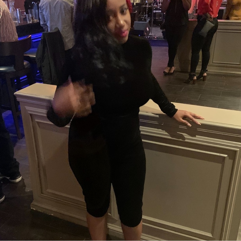 Fashion Nova Black Long Sleeve Jumpsuit